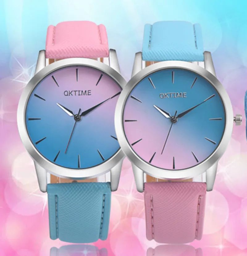 Girl Watch Candy Gradient Color Student Watch Life Waterproof UTHAI BK25 Fashion Small Fresh womens quartz watch,womens watch,women watches,quartz watch,quartz watch set
