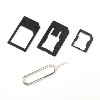 

4pcs/set Practical Mobile Phone Durable With Card Pin SIM Adapter Repair Black Micro Accessories Transformation For IPhone5