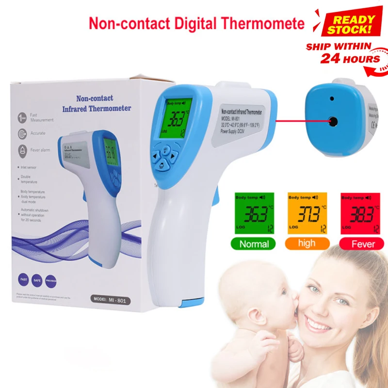 

Muti-fuction Baby Thermometer Medical Digital Thermometer Gun Non-contact Infrared Body Temperature Measurement Device