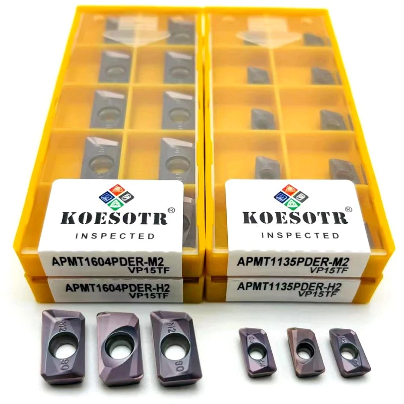 10 Inserti In Carburo Per Fresatura APKT1135PDFR-MA H01 Per Alluminio - CNC
