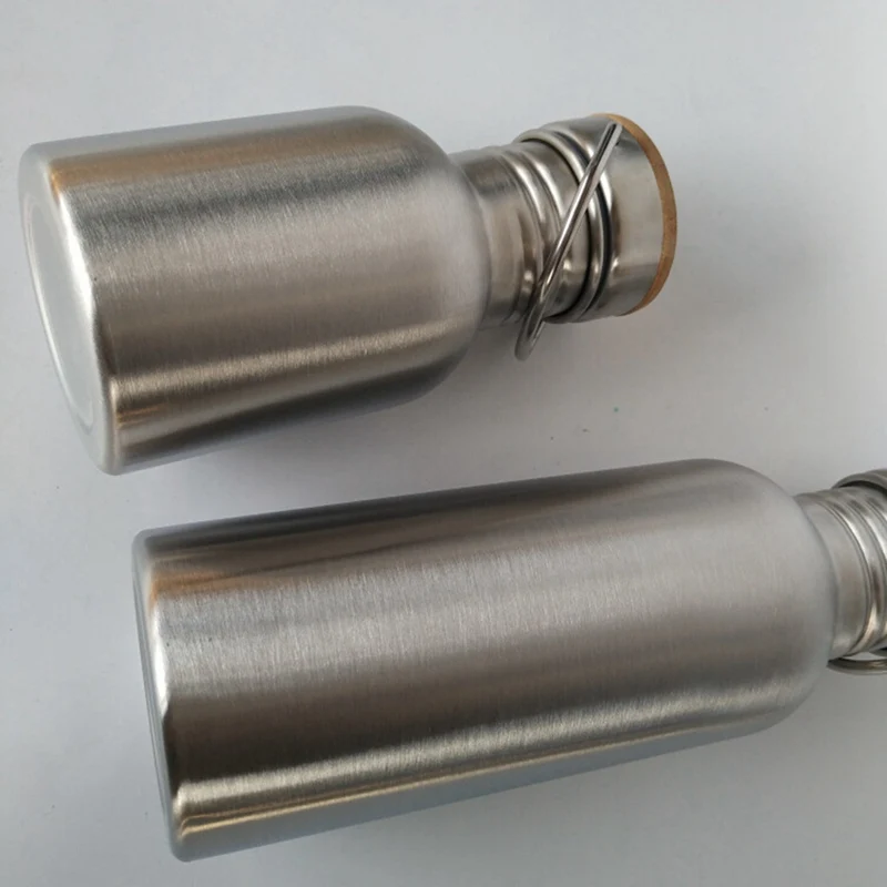 Дорожные бутылки для воды из нержавеющей стали, однослойная Спортивная бутылка в американском стиле, Спортивная бутылка для воды с большим горлышком