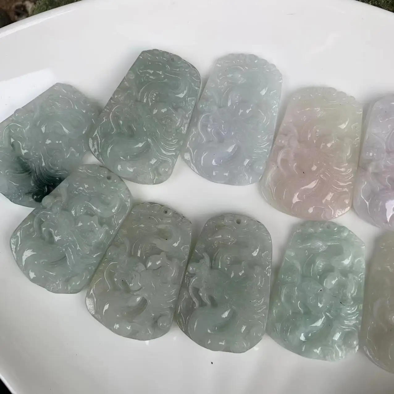 30*26MM Real Natural Burma Jade dragon Necklace Pendant green Myanmar jade women children jewelry Good Luck Best Gift