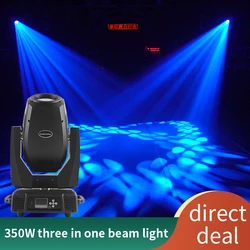 Faisceau de lumière Led à tête mobile DMX512, éclairage de scène à effet Dj avec 350W 3 en 1 pour fête 
