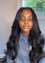 Mechones de cuerpo ondulado con cierre, cabello humano Remy de 30, 32, 34 y 36 pulgadas con cierre de encaje, 3 mechones brasileños con cierre