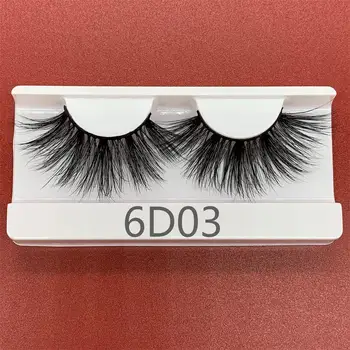 

Wholesale in bluk 27 Styles 100% handmade natural thick long false eyelash 6D soft dramatic Eye lashes high volume makeup 6D03
