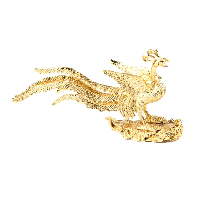 1PC Creative Gold Phoenix Statue Incense Stick Holder Home Decor Accessories Mini Portable Incense Burner incense burner miniature ornament ornament crafts