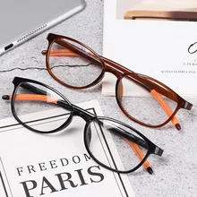 Новые удобные круглые очки для чтения унисекс, сверхлегкие прозрачные линзы из смолы, очки для дальнозоркости+ 1,0~ 4,0