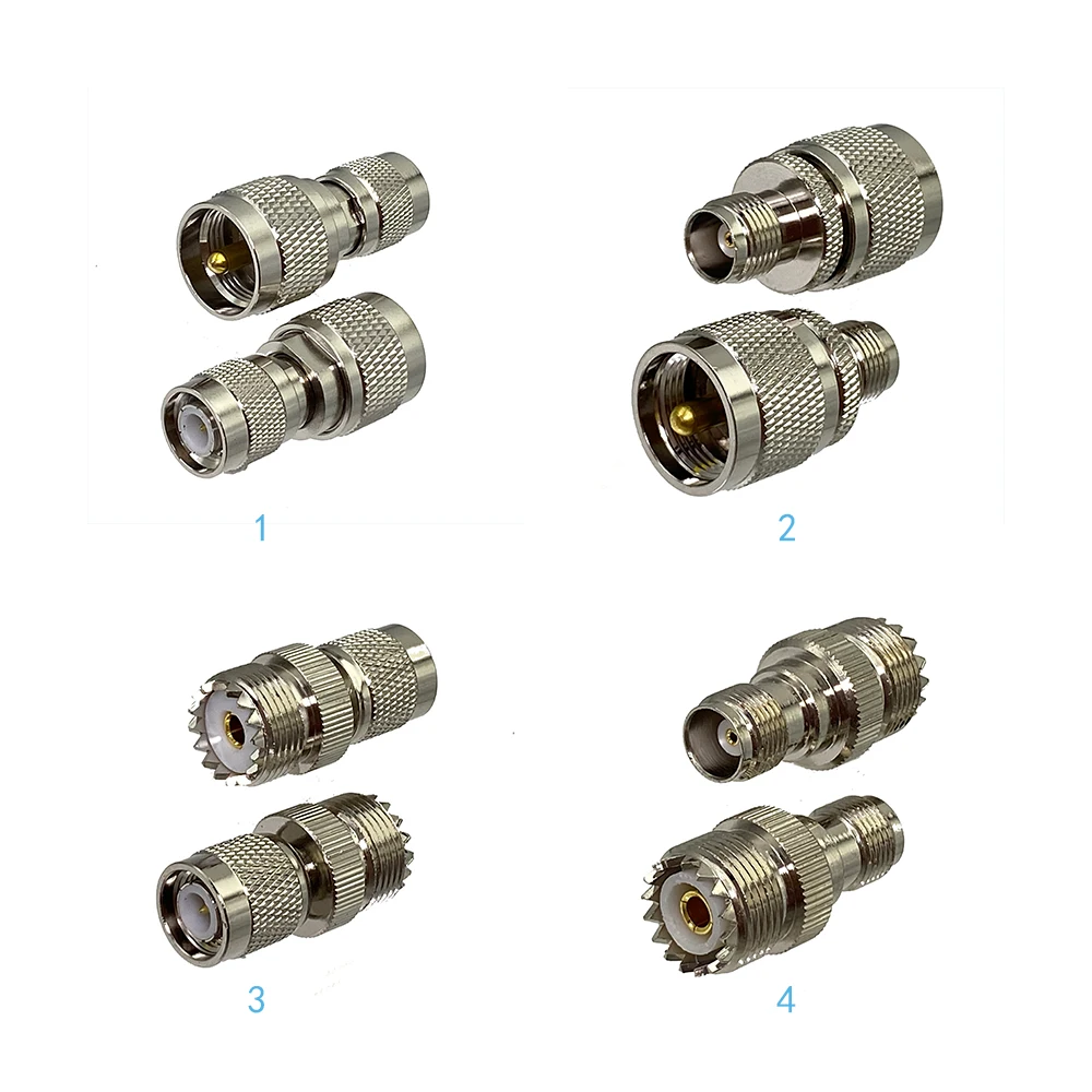 

1pcs Connector Adapter UHF PL259 SO239 to TNC Male Plug & Female Jack RF Coaxial Converter Wire Terminal New Brass