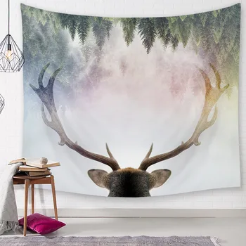 

CAMMITEVER Winter Bear Deer Forest Sense Of Design Tapestry Wall Hanging Tapestries For Bedroom Living Room Dorm Fashion