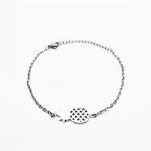 Модный Титановый стальной браслет с полым стеклом Взрывные Модели титановый ювелирный стальной браслет горячая распродажа