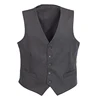 Lowered Suit Vest Waistcoat Jacket Gilet Business Grey Wedding Groosmen Formal Black Man Slim-Fit 0BJYKK5We