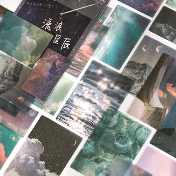 

Mohamm 40Pcs INS Style Scrapbooking Stickers Paper Sticker Flakes Stationary Office Accessories Art Supplies