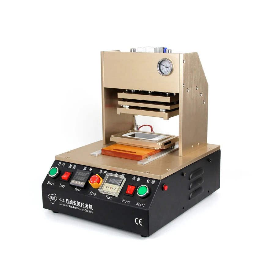 TBK-558A Pneumatic Automatic Pressure Screen Machine Holder Machine Laminating Machine Separator Built-in Air Compressor