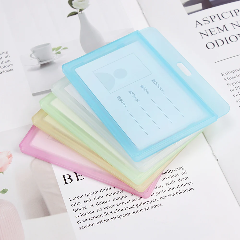 

1PC Transparent Badge Card Holder Hospital Nurse School Entrance Guard & Chest Card Key ID Name Card School Office Supplies
