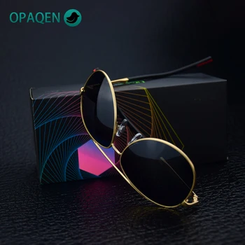 

OPAQEN Polarized Sunglasses UV400 Silicone Legs Cover Aluminium Alloy Thin Frame Outdoor Driving Glasses Sunglasses For Men 2020