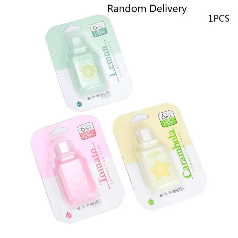 

Cute Fruit Milk Bottle Correction Tape Stationery Corrector Kids Student Altered A9LC
