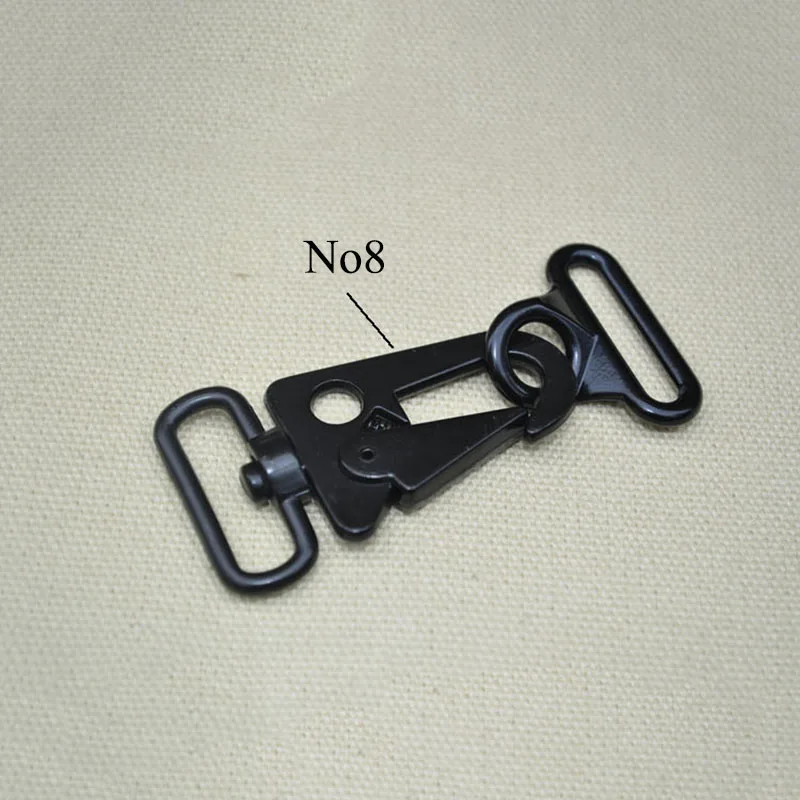 Meetee 5/10sets 40mm Bag Clasps Lobster Carbine Double Buckles for Outdoor Backpack Belt Webbing Hook Key Ring Hang Clips BF247