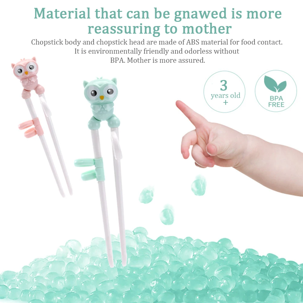 Hot Sale 1 Pair 2 Color Cute Animal Learning Training Chopstick Kid Children Chinese Chopstick Learner Gifts