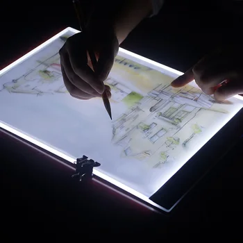 

A4 USB LED Art Stencil Board Light Tracing Drawing Copy Pad Table Box PAK55