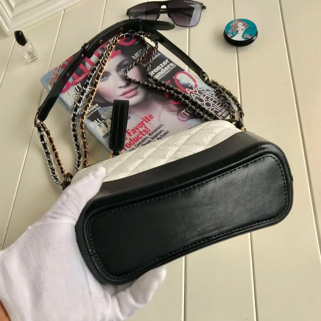 2019 Nieuwe Stijl Echt Lederen Ketting Grote Capaciteit Boodschappentas Tas Vrouwen Schouder Schuine Hand Hobo Bag 2019 Nieuwe Stijl Echt Lederen Ketting Grote Capaciteit Boodschappentas Tas Vrouwen Schouder Schuine Hand Hobo Bag