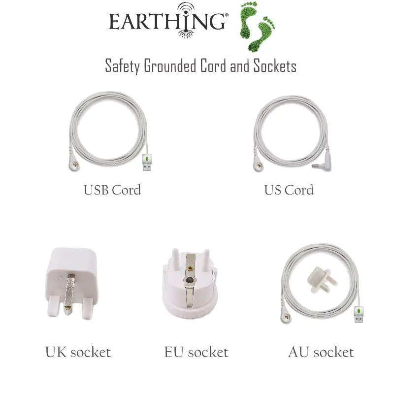 Заземление AU Розетка с USB заземления шнур для Earthing Настольный коврик/коврик для мыши/Подушка для ушей лист