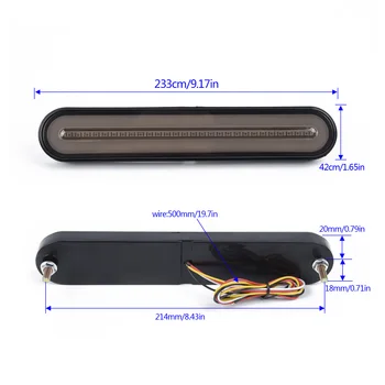 

LED Turn Signal Light Trailer 233MM*16MM 2835 SMD Stop Brake Tail Lamp