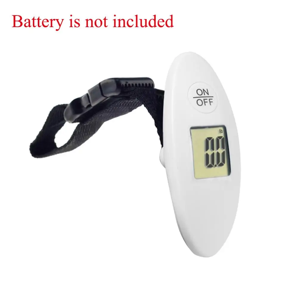 White Mini 40kg/100g LCD Digital Electronic Luggage Scale Portable Suitcase Scale Handled Travel Bag Weighting Fish Hook Hanging Scale - Цвет: White