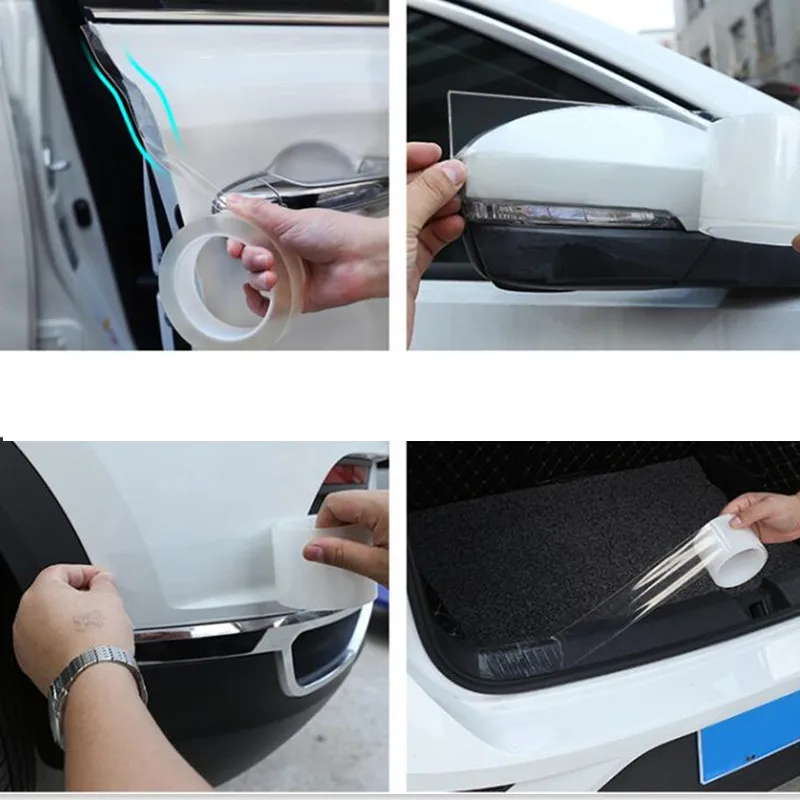 Наклейки на пороги автомобиля защитные наклейки для ford focus 2 kia rio 3 chevrolet cruze lada vesta 4