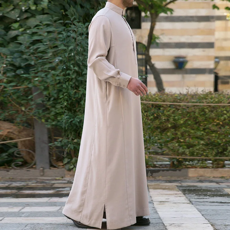 

Men Islamic Clothing Muslim Robes Jubba Thobe Qamis Homme Abaya Dubai Arabic Traditional Dress Ropa Hombre Kaftan Gown T Shirt