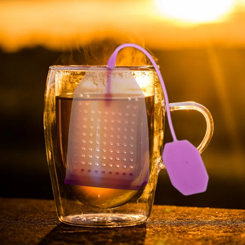 

1Pcs Bag Style Silicone Tea Strainer Herbal Spice Infuser Filter Diffuser Kitchen Coffee Tea Tools Random Color