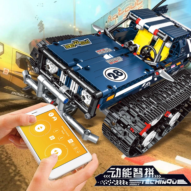 Форма King 13025 13026 Technic RC Гусеничный гоночный автомобиль с дистанционным управлением RC модель автомобиля строительные блоки кирпичики город 20011 детские игрушки подарок
