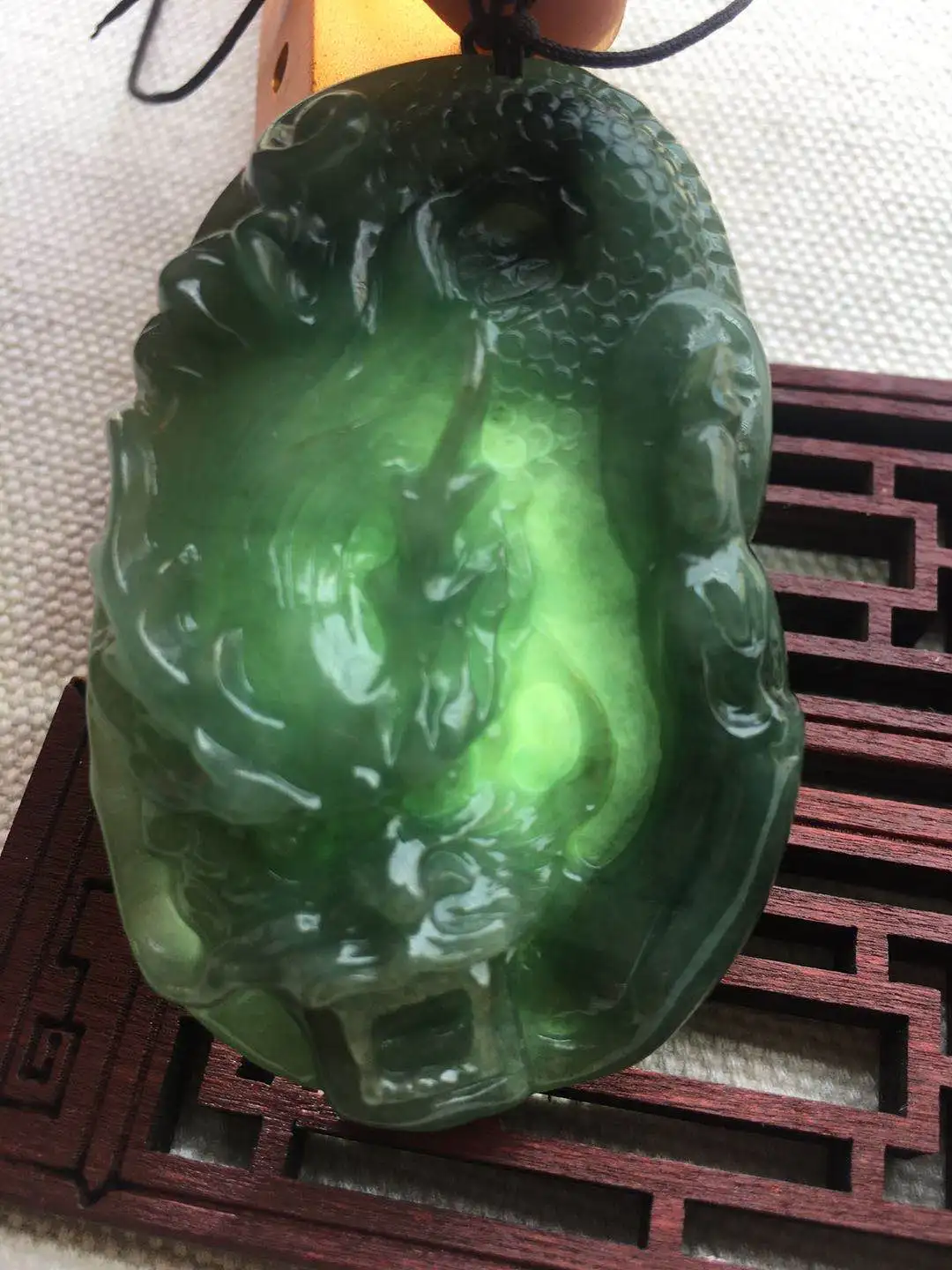 

Natural 7A Myanmar jade Hand-Carved dragon green jade pendant jade necklace men necklaces women pendants jade jewelry top brand