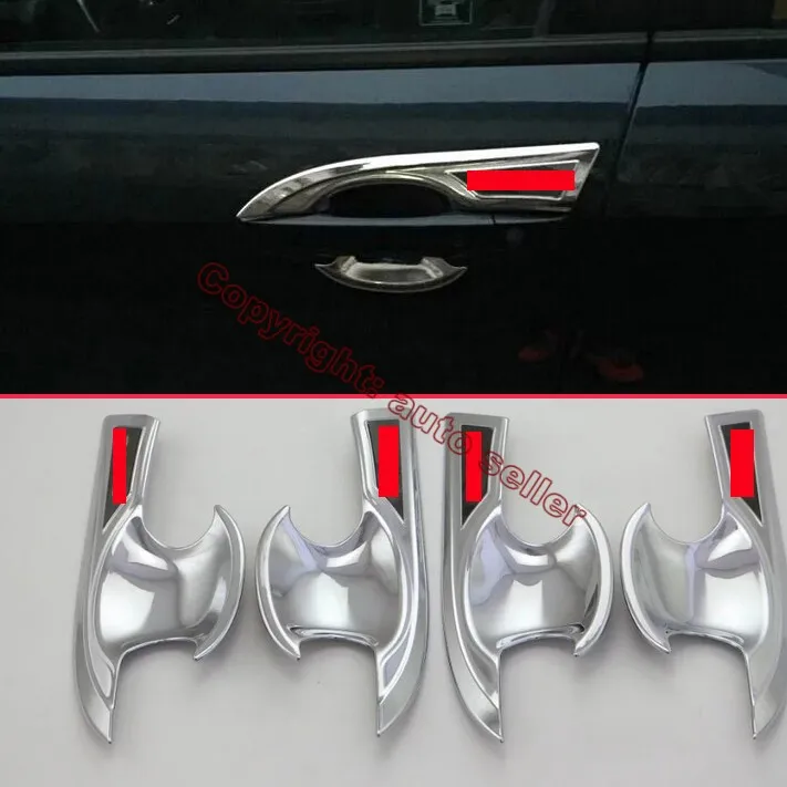 ABS Хромированная дверная ручка Чаша крышка чашки отделка молдинг гарнир для Honda