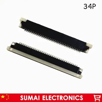 

FPC/FFC flex cable socket 34 Pin 0.8mm pitch for LCD screen,6780-34P H2.0 Top Contact