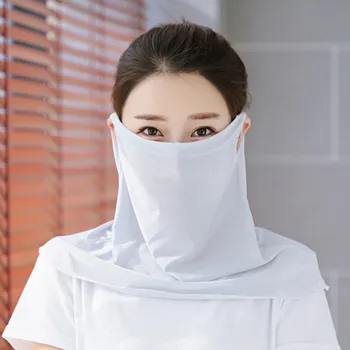 

Women Cycling Face Mask Summer UV Protection Scarf Sun Protection Silk Cover Breathable Sports Neck Mask