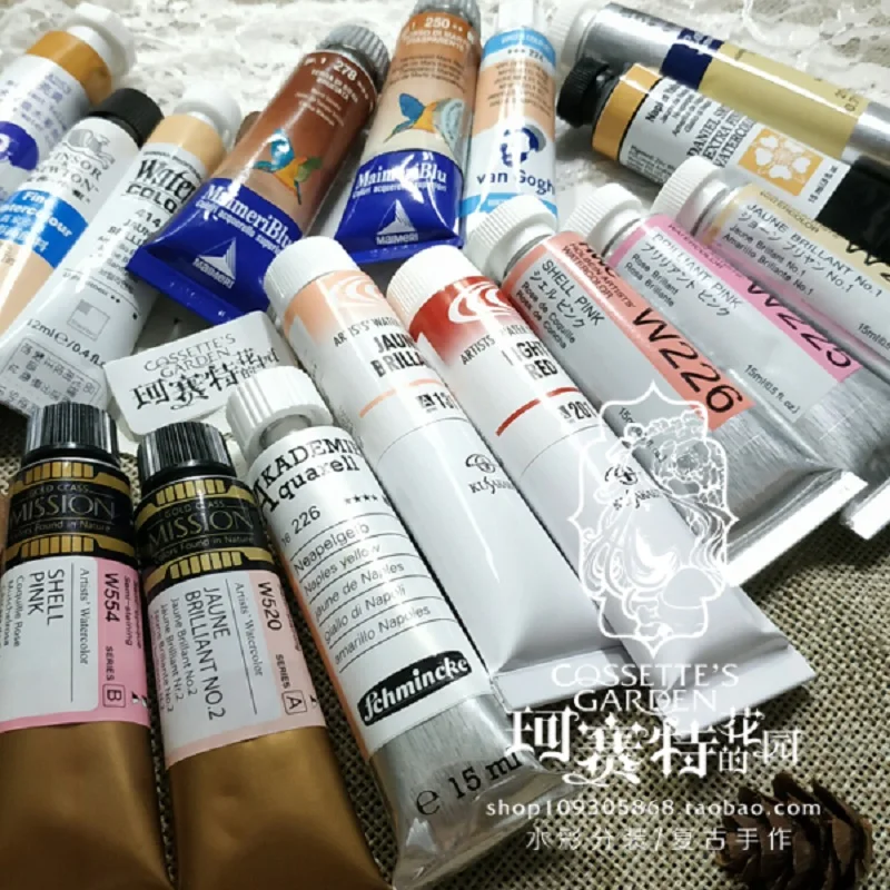 Watercolor Pigment Skin Color Collection VanGogh Windsor Newton Mijello 0.5ml Flesh Color 6/12/18 Art Supplies watercolor painting set watercolor paint watercolor pigment