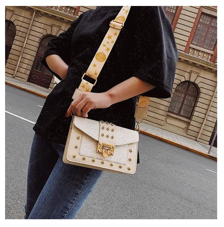 rivet bag bags women's handbags purses women shoulder crossbody bag pu leather  (14)