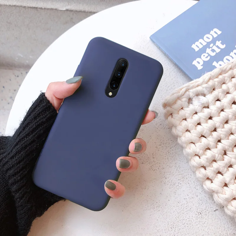 Deep Blue Тонкий чехол для oneplus 7 pro, Мягкий Силиконовый ТПУ матовый чехол для oneplus 6t 5 t, защитный чехол для one plus 6, чехол в виде ракушки - Color: Deep Blue