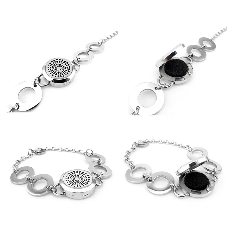 BSH02-10 Essential Oil Diffuser Locket Bracelet