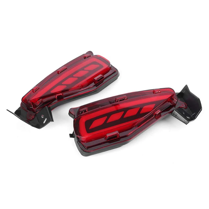 1 Pair Led Rear Bumper Reflector Brake Tail Light Lamp Fits- for Toyota Fortuner