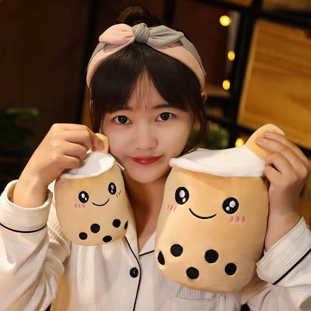 15/25cm Flip Reversible Bubble Tea Juice Cup Plush Toy Stuffed Colorful Emotional Drink Happy Angry Decoration Prop Dropshipping 5