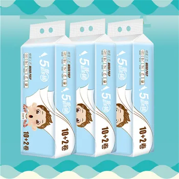 

12 Rolls Wood Pulp Paper Rol paper Toilet Paper 5 Layers Bathroom Toilet Kitchen Paper Tissue Cleaning Paper Fast Shipping