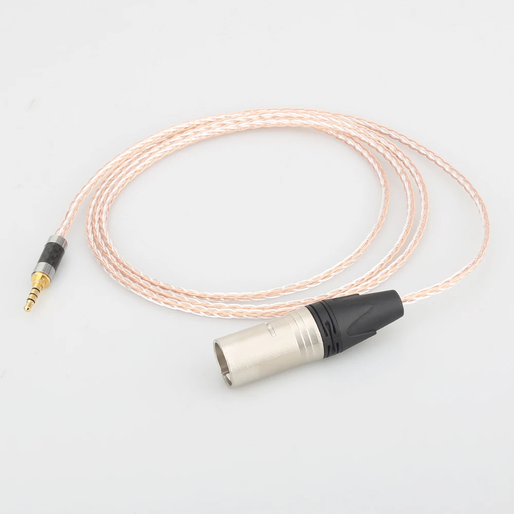 4pin XLR 2 5mm 4 4mm Balanced 7N OCC Silver Plated Upgrade Cable for T60RP T20RP T40RPmkII T50RP Headphone