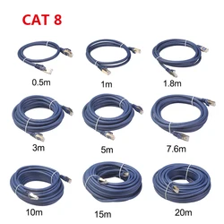 Ultra - High - Speed Cat8 Ethernet LAN Network Cable - Premium Patch Cord for Optimal Internet Connectivity, Various Lengths Available (Cat 8 Cable Blue)