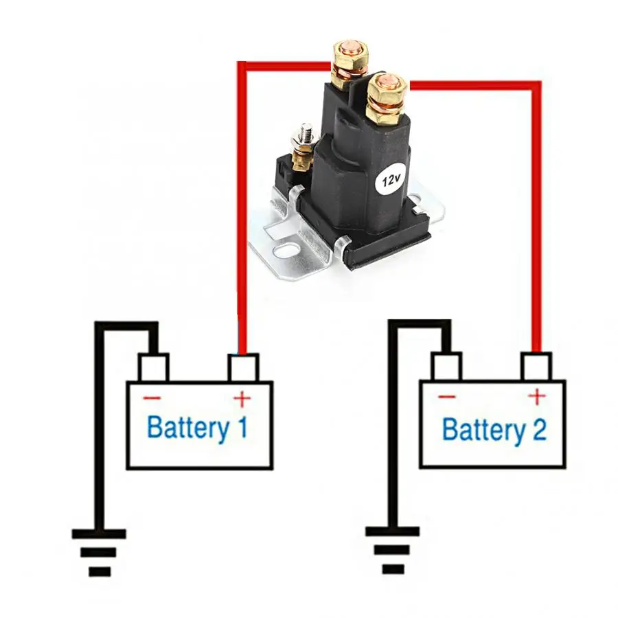 4 Pin 12V AMP 500A автомобиля Универсальный стартера вкл/выкл Мощность переключатель двойной Батарея изолятор Реле Переключатель автомобильное реле
