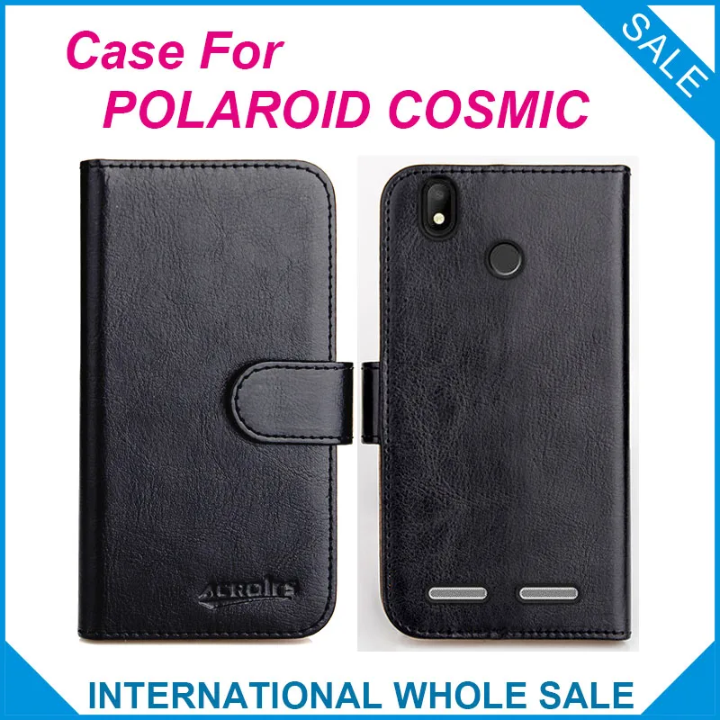 

Original! POLAROID COSMIC Case 6 Colors High Quality Flip Leather Wallet Case For POLAROID COSMIC Cover Slots Phone Bag