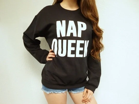 Новинка, модные повседневные пуловеры с надписью «NAP QUEEN» на осень и зиму, топы, свитшоты для женщин, спортивный джемпер, наряды, забавные крутые толстовки с капюшоном, Прямая поставка