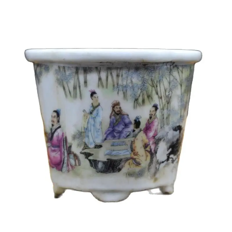 

Guoqian jiangcai family story flowerpot home furnishing antique flowerpot