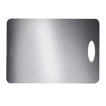 

304 Stainless Steel Cutting Board Chopping Block Multifunctional Mould Proof Household for Home (Silver)
