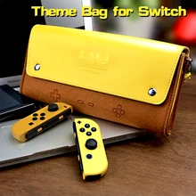 Кожаный чехол с переключателем, мягкая дорожная сумка для переноски, аксессуары для консоли, портативная оболочка для хранения Пикачу 1, Mario1, Eevee1